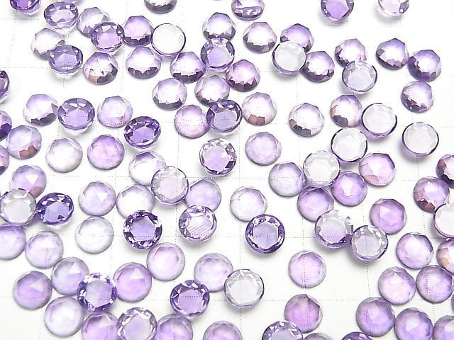 [Video]High Quality Amethyst AAA Round Rose Cut 6x6mm 5pcs