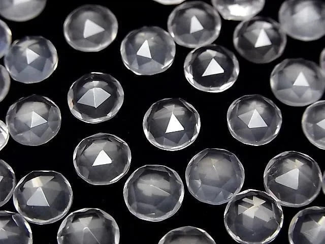 [Video] High Quality Rose Quartz AAA Round Rose Cut 8x8mm 4pcs