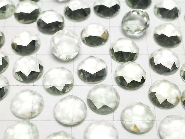 [Video] High Quality Green Amethyst AAA Rose Cut Round 8 x 8 x 4 mm 4 pcs $9.79!