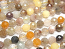 [Video] Multicolor Rutilated Quartz AA 64 Faceted Round 10 mm half or 1 strand beads (aprx.15 inch / 37 cm)