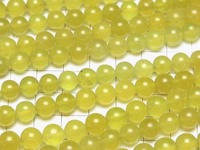 [Video] Olive Jade AAA- Round 8mm half or 1strand beads (aprx.15inch/37cm)