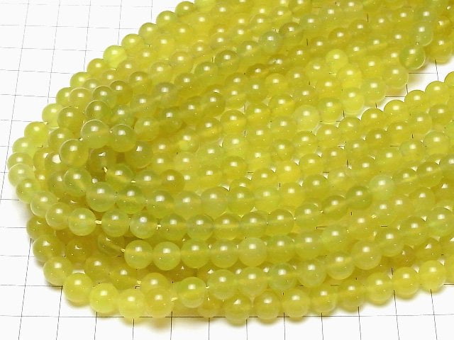 [Video] Olive Jade AAA- Round 8mm half or 1strand beads (aprx.15inch/37cm)