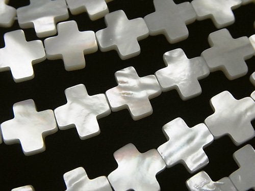 Cross, Mother of Pearl (Shell Beads) Pearl & Shell Beads