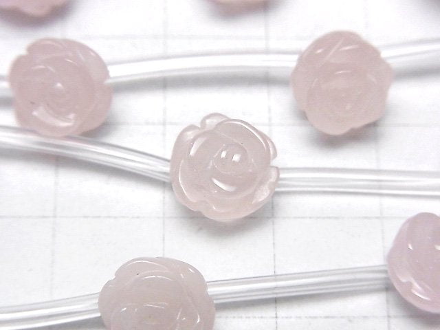 [Video] Rose Quartz AA++ Rose 10mm half or 1strand beads (aprx.12inch/30cm)