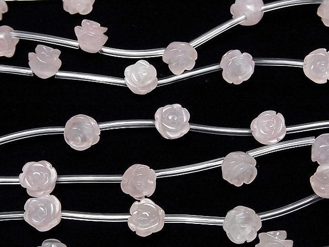 [Video] Rose Quartz AA++ Rose 10mm half or 1strand beads (aprx.12inch/30cm)