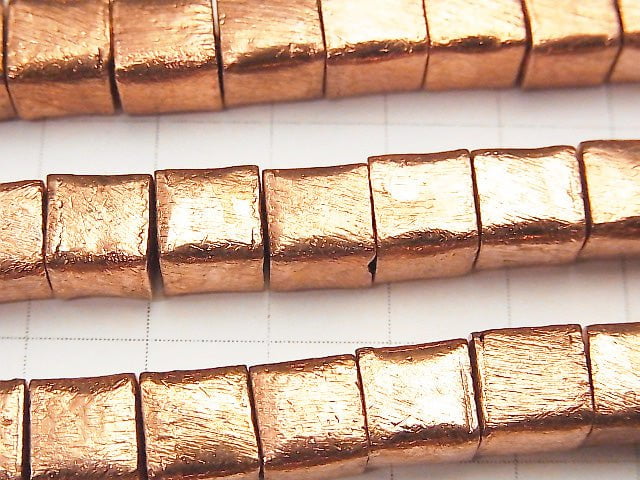 Copper  Cube 8x8x8mm half or 1strand beads (aprx.7inch/18cm)