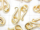 Copper S Hook with Jump Ring 18KGP 4pcs
