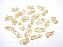 Copper S Hook with Jump Ring 18KGP 4pcs