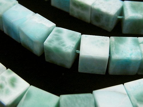 Cube, Larimar Gemstone Beads