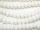 White Shell Rondelle 6x6x3mm half or 1strand beads (aprx.15inch / 37cm)