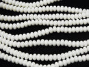 White Shell Rondelle 6x6x3mm half or 1strand beads (aprx.15inch / 37cm)