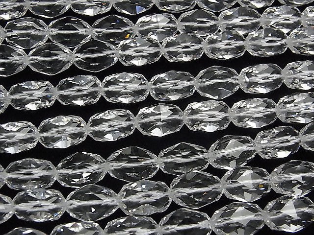 [Video]High Quality! Crystal AAA Star Faceted Rice 14x10x10mm 1/4 or 1strand beads (aprx.15inch/38cm)