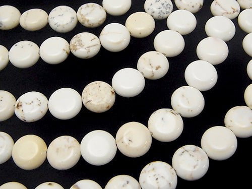 1strand $4.79! Magnesite  Coin 10x10x4mm 1strand beads (aprx.15inch/38cm)