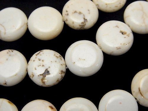 Coin, Magnesite Gemstone Beads