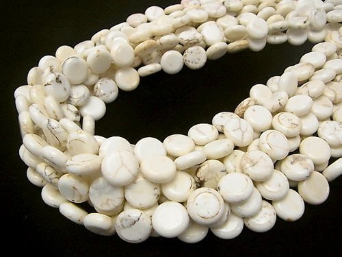 1strand $5.79! Magnesite  Coin 12x12x4mm 1strand beads (aprx.15inch/37cm)