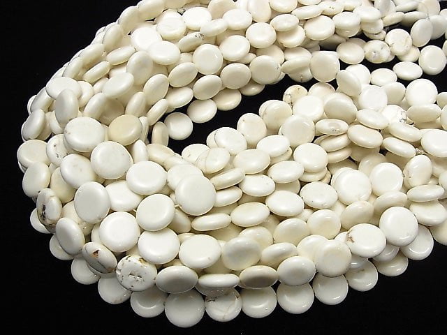 1strand $5.79! Magnesite  Coin 14x14x5mm 1strand beads (aprx.15inch/37cm)