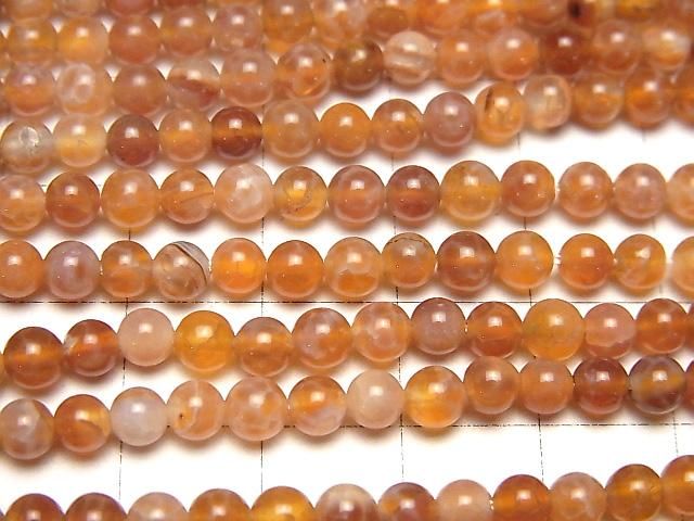 Fire Agate  Round 4mm 1strand beads (aprx.15inch/38cm)
