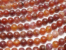 Fire Agate Round 10 mm half or 1 strand beads (aprx.15 inch / 36 cm)