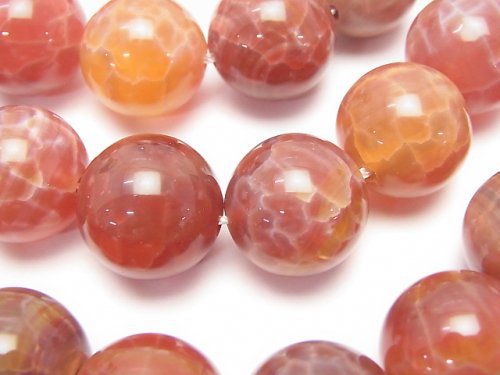 Fire Agate Round 16 mm 1/4 or 1strand (aprx.15 inch / 36 cm)