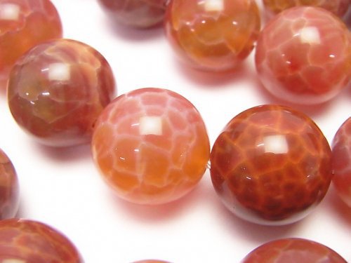 Fire Agate Round 18 mm 1/4 or 1strand (aprx.15 inch / 37 cm)