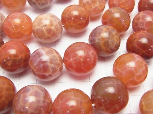 Fire Agate Round 18 mm 1/4 or 1strand (aprx.15 inch / 37 cm)