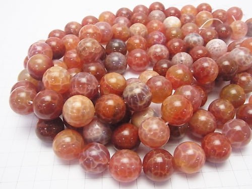 Fire Agate Round 18 mm 1/4 or 1strand (aprx.15 inch / 37 cm)