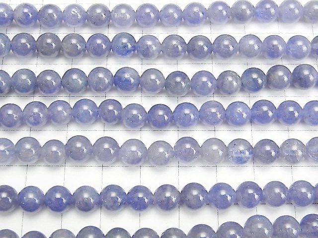 [Video] High quality Tanzanite AAA- Round 7mm 1/4 or 1strand beads (aprx.15inch / 38cm)