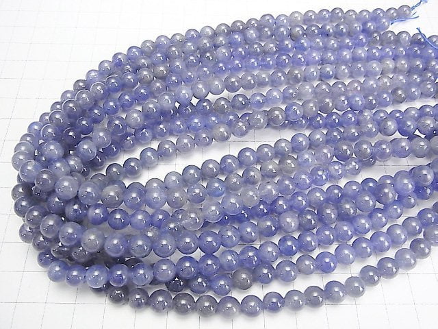 [Video] High quality Tanzanite AAA- Round 7mm 1/4 or 1strand beads (aprx.15inch / 38cm)