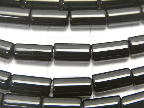 [Video]Onyx Tube 8x4x4mm 1strand beads (aprx.14inch/35cm)