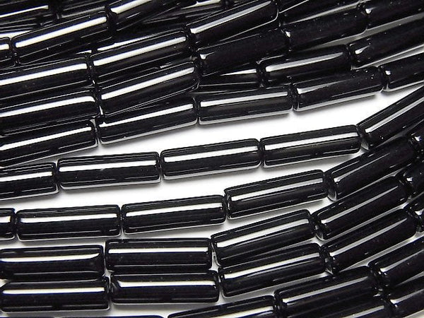 [Video]Onyx Tube 13x4x4mm 1strand beads (aprx.15inch/36cm)