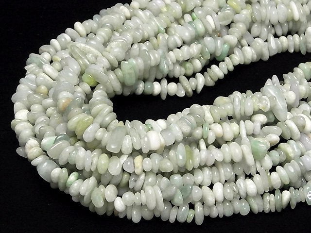 [Video] Burma Jadeite A Mix Color Chips (Small Nugget) 1strand beads (aprx.33inch / 84 cm)