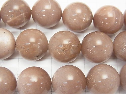 Brown Moonstone AA ++ Round 18 mm 1/4 or 1strand beads (aprx.15 inch / 36 cm)