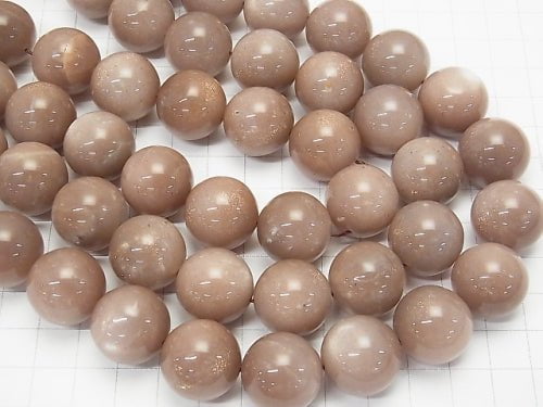 Brown Moonstone AA ++ Round 18 mm 1/4 or 1strand beads (aprx.15 inch / 36 cm)