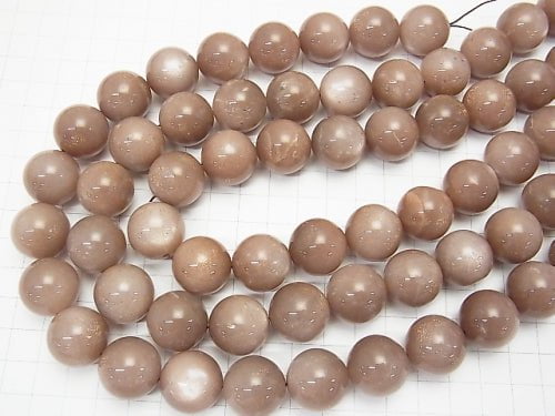 Brown Moonstone AA ++ Round 18 mm 1/4 or 1strand beads (aprx.15 inch / 36 cm)