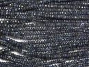 [Video] High Quality Blue Sapphire AAA Faceted Button Rondelle Half or 1 Strand Beads (approx. 15 inches/38 cm)