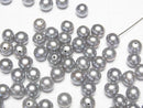 [Video] Fresh Water Pearl AAA Round 6-6.5mm [Half Drilled Hole] Silver 1pair