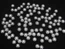 [Video] Fresh Water Pearl AAA Round 6-6.5mm [Half Drilled Hole] Silver 1pair