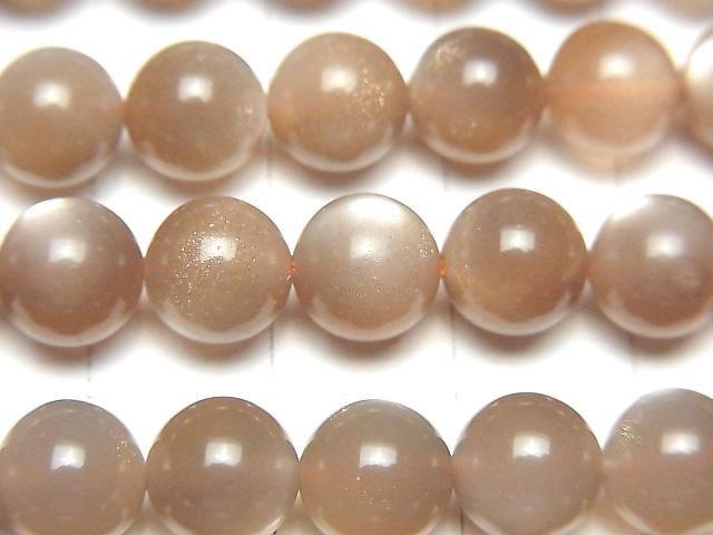 Brown Moonstone AAA- Round 8mm half or 1strand beads (aprx.15inch/38cm)