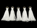 10pcs $2.39! Tassel Charm with Ring [S size] White 10pcs