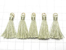 10pcs $2.39! Tassel Charm with Ring [S size] Earth Green 10pcs