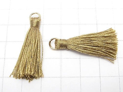 10pcs $2.39! Tassel Charm with Ring [S size] Olive 10pcs