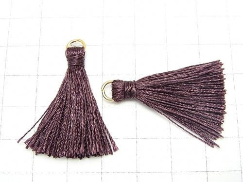 10pcs $2.39! Tassel Charm with Ring [S size] Wine Red 10pcs