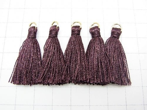 10pcs $2.39! Tassel Charm with Ring [S size] Wine Red 10pcs