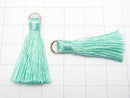 10pcs $2.39! Tassel Charm with Ring [S size] Mint Green 10pcs