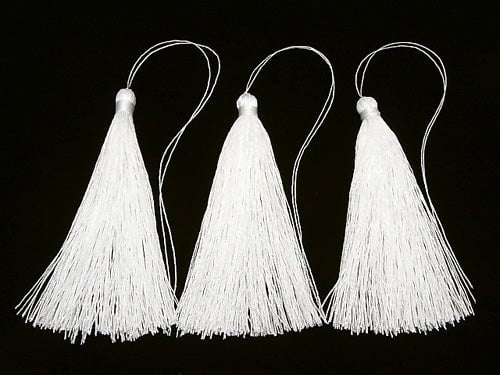 10pcs $3.79! Tassel Charm [L size] White 10pcs