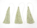 10pcs $3.79! Tassel charm [L size] Earth Green 10pcs