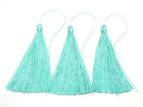 10pcs $3.79! Tassel Charm [L size] Mint Green 10pcs