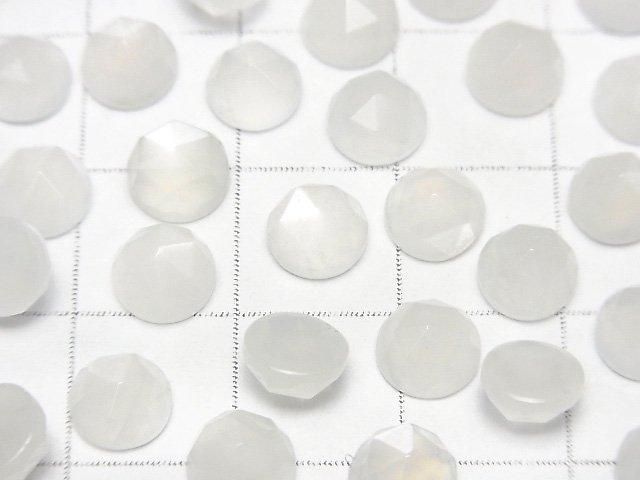 High Quality White Moonstone AAA Round Rose Cut 6x6mm 5pcs