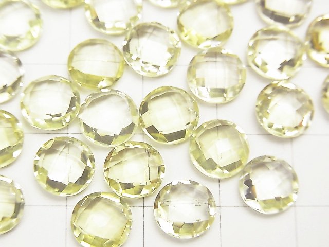 [Video]High Quality Lemon Quartz AAA Undrilled Faceted Coin 8x8x4mm 5pcs $6.79!