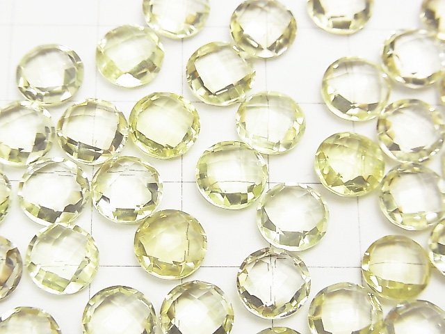 [Video]High Quality Lemon Quartz AAA Undrilled Faceted Coin 8x8x4mm 5pcs $6.79!